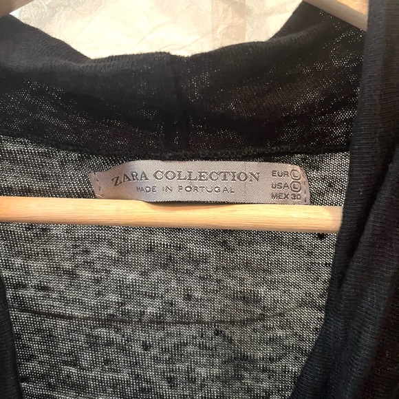 Zara Collection 100% Linen Cowl Neck Sleeveless Lightweight Mini Dress Size L - Picture 3 of 10